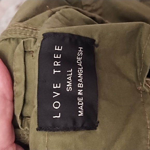 Love Tree Army green lightweight hooded  jacket with pockets - Picture 6 of 8